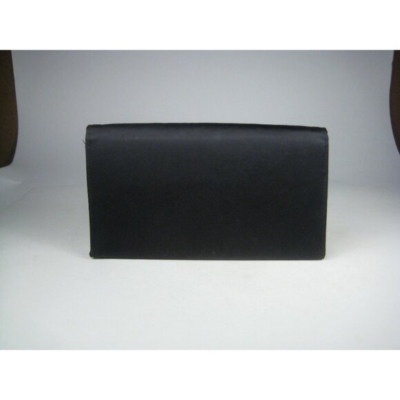 Britemode Black Clutch Rhinestones Snap Closure Purse Bag Front Flap Vintage - Picture 10 of 16